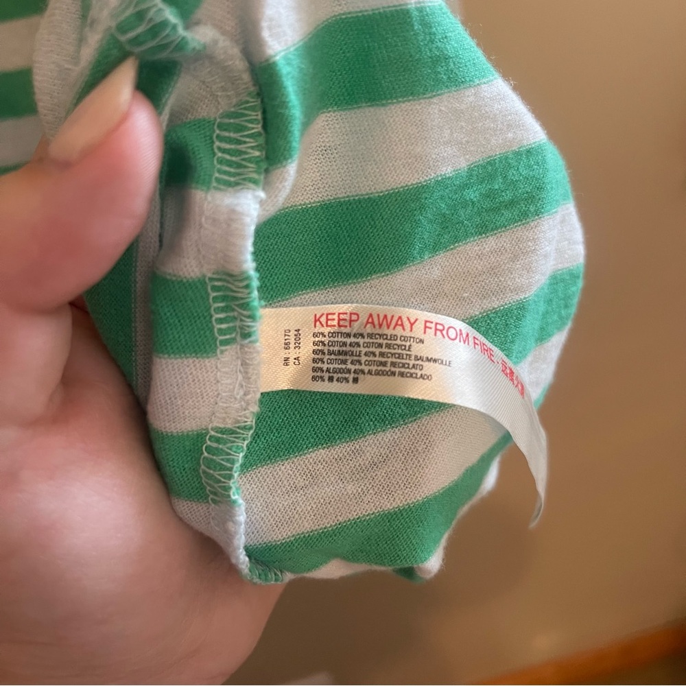 NWOT Free People FP Movement She’s Everything Green Striped Raglan Long Sleeve - Picture 8 of 9